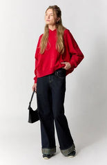 Pacsun Sloane Low Rise Ultra Baggy Jeans Plaid Roll Cuff Dark Blue