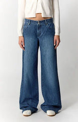 Pacsun Casey Low Rise Baggy Jeans Pinstripe