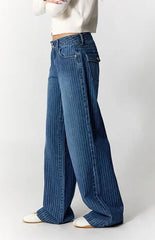 Pacsun Casey Low Rise Baggy Jeans Pinstripe