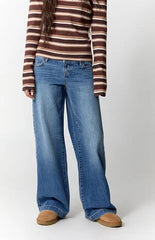 Pacsun Kaia Ultimate Low Rise Baggy Jeans Medium Blue Wash