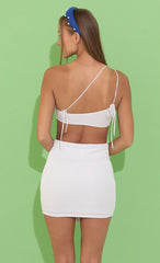 Cutout Dress in White