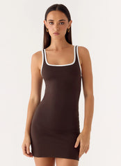 Kayla Mini Dress Chocolate