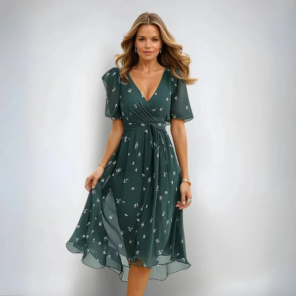 Elena Wrap Midi Dress
