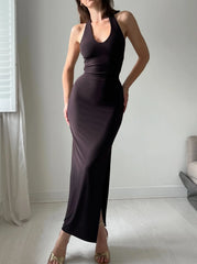Sienna Halter Maxi Dress