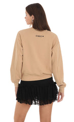 Lucy in the Sky Crew Jumper in Brown
