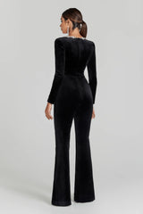 Evelyn Crystal Square Jumpsuit