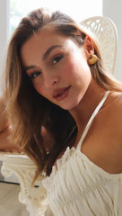Noelle | Women'S Gold Shell Earrings