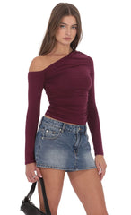 Mini Denim Skort in Blue